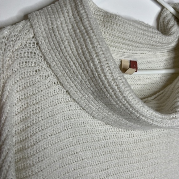 NWT Anthropologie Pilcro Cowl Neck Ivory Oversized Knit Sweater - Picture 7 of 12